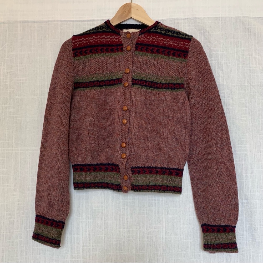 VINTAGE ‘80s Wool Cardigan!